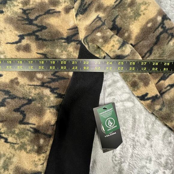 Deadstock Volcom Error 92 Dark Khaki Camo 1/4-zip Fleece Pullover Sweatshirt M - Picture 6 of 7